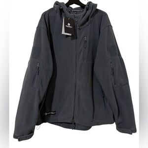 Baerskin Hoodie Mens 3XL Gray Full Zip Fleece Tactical Military Army Jacket NWT